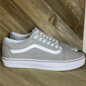 Light grey vans old school